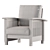 Posen Tufted Lounge Armchair 3D model small image 5