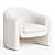 Velvet Pollman Barrel Chair - Modern Sophistication 3D model small image 2