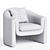 Velvet Pollman Barrel Chair - Modern Sophistication 3D model small image 4