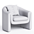 Velvet Pollman Barrel Chair - Modern Sophistication 3D model small image 5