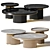 Modern Round Coffee Tables Set 3D model small image 1