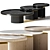 Modern Round Coffee Tables Set 3D model small image 2