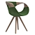 Modern Wood Armchair Tonon Style 3D model small image 1