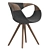 Modern Wood Armchair Tonon Style 3D model small image 5