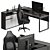 Workstation Essentials Set: Office Desk 3D model small image 1
