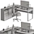 Workstation Essentials Set: Office Desk 3D model small image 5