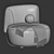 Elegant Velvet Lounge Armchair 3D model small image 4