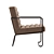 Modern Industrial Metal Accent Chair 3D model small image 3