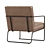 Modern Industrial Metal Accent Chair 3D model small image 4