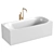 Copenhagen Bath SQ1 Rectangular Bathtub 3D model small image 1