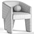 Elegant Fae Dining Chair Artistry 3D model small image 6