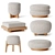 Designer Collection Emmanuelle Simon Poufs 3D model small image 1