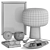 Deluxe Decor Set: Garmin, Vitra, Blu Dot 3D model small image 4