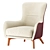 Elegant Vivienne Armchair by Pinori 3D model small image 1