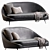 Sleek Nido Curved Sofa 3D model small image 1