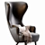 Elegant Wingback Chair 2016 Classic 3D model small image 3