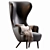 Elegant Wingback Chair 2016 Classic 3D model small image 5