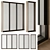 Mini White Window Frame Set 3D model small image 1