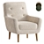 Vitio Gene Gray Armchair Collection 3D model small image 1