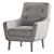 Vitio Gene Gray Armchair Collection 3D model small image 5