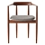 Modern Miau Armchair Woodcraft Design 3D model small image 3