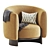 Velvet Hug Armchair by Parladesign 3D model small image 1
