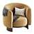 Velvet Hug Armchair by Parladesign 3D model small image 2