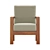 Elegant Agostini Upholstered Armchair 3D model small image 2