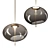 Ethereal Glass Brass Pendant Light 3D model small image 3