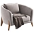 Modern Delray Armchair by West Elm 3D model small image 2