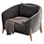 Modern Delray Armchair by West Elm 3D model small image 4