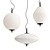 Modern Nova Pendant Suspension Set 3D model small image 1