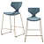 Elegant Italian Bar Stool Quo 3D model small image 6