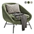 Cozy Barrow Lounge Chair 3D model small image 2