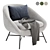 Cozy Barrow Lounge Chair 3D model small image 3
