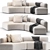 Modern Cosy Curve Sofa: 3D Visualiation 3D model small image 1