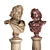 Roman Bearded Man Sculpture on Pedestal 3D model small image 5