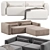 Modern Modular Sectional Sofa Set 3D model small image 2