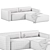 Modern Modular Sectional Sofa Set 3D model small image 4