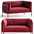 Modern 2-Seater LOGGIA Sofa 3D model small image 2