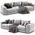 Stylish Flexform Asolo Sofa 2017 3D model small image 2