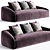Contemporary Daija Sofa in Millimeters 3D model small image 3