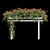 Garden Pergola with Campsis 3D model small image 3