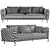 Luxury Arven Sofa Set in Millimeters 3D model small image 3