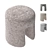 Luxurious Sheepskin Pouf 1756 Fabric 3D model small image 8