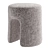 Luxurious Sheepskin Pouf 1756 Fabric 3D model small image 14