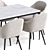 Modern Kanto Dining Table Set 3D model small image 4
