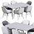 Modern Kanto Dining Table Set 3D model small image 6