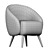 Modern Chic Mylo Accent Chair 3D model small image 3
