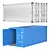 Railway containers models, RAL 5012. 3D model small image 4